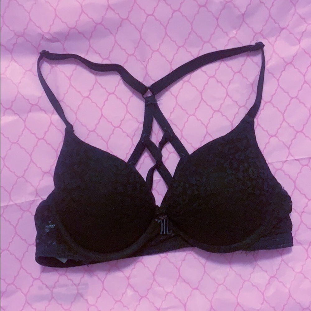 PINK Victoria’s Secret Black Push-up Bra 32b